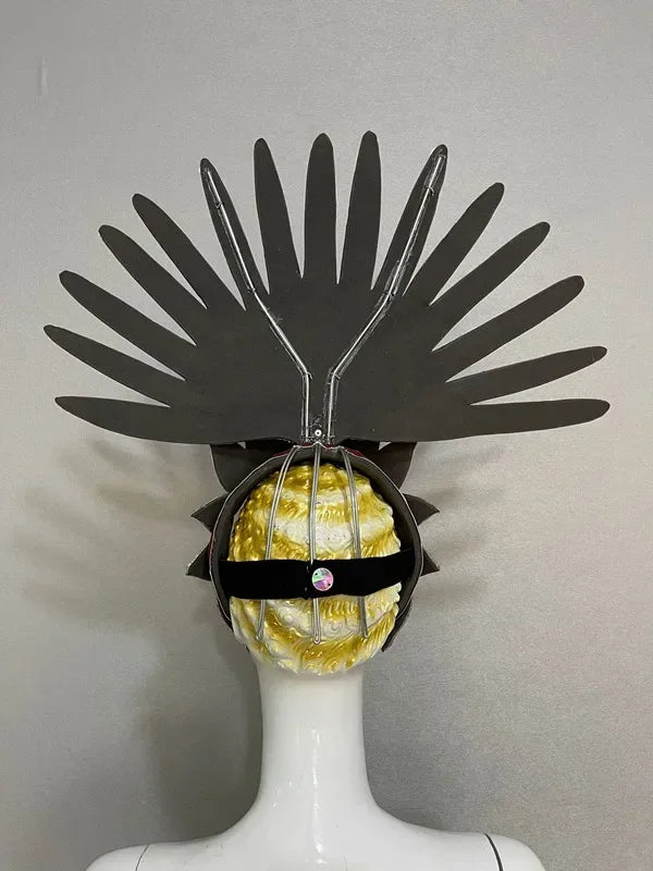 The Stardust Wings of Radiance – Deluxe Feathered Samba & Carnival Crown by Stardust Starlets