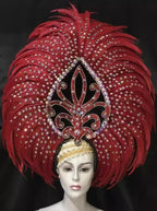 The Stardust Wings of Radiance – Deluxe Feathered Samba & Carnival Crown by Stardust Starlets