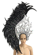 The Stardust Samba Radiance – Elegant Feathered Stage & Carnival Headdress by Stardust Starlets