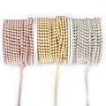 The Stardust Pearl Stream – Premium Glass Rhinestone & ABS Pearl Cup Chain Trim by Stardust Starlets