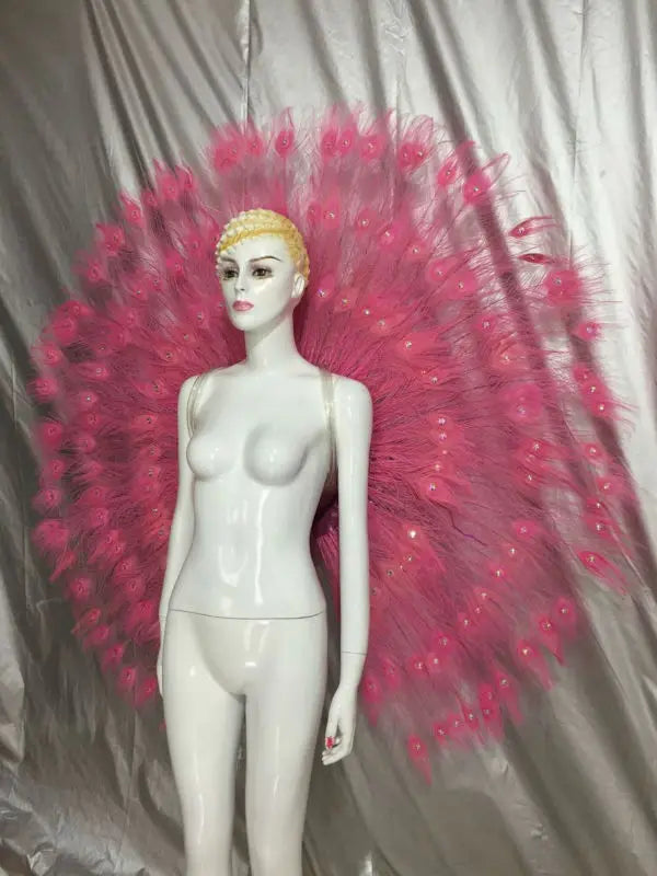 The Stardust Victoria Cabaret – Deluxe Angel Feather Wing & Headdress Stage Costume Set by Stardust Starlets