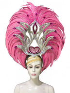 Feather headdress samba costume carnival halloween party bar performance hat makeup dance wings parade by Stardust Starlets