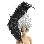 The Stardust Samba Radiance – Elegant Feathered Stage & Carnival Headdress by Stardust Starlets