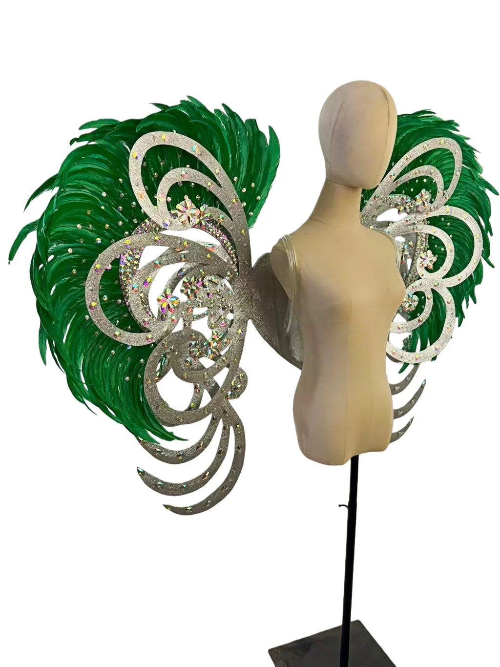 The Stardust Phoenix Wings – Deluxe Feathered Samba Backpiece & Stage Wings by Stardust Starlets