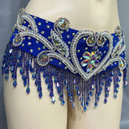 The Stardust Oasis Sirena – Deluxe Crystal & Beaded Belly Dance Bra & Belt 2-Piece Costume Set by Stardust Starlets