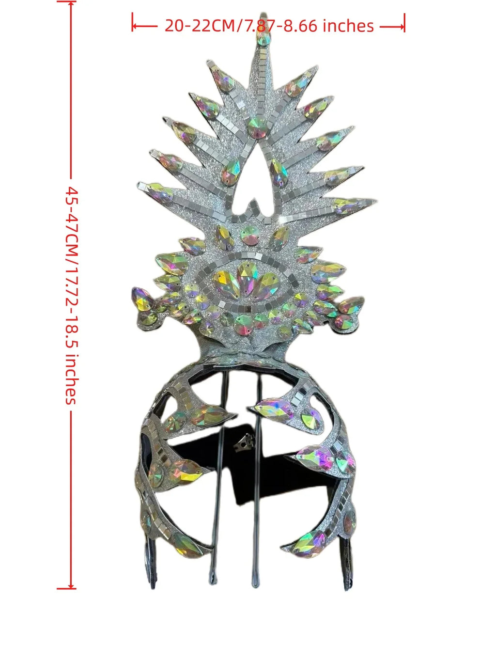 The Stardust Dionysia – Carnival & Samba Feathered Masque Ball Crown by Stardust Starlets