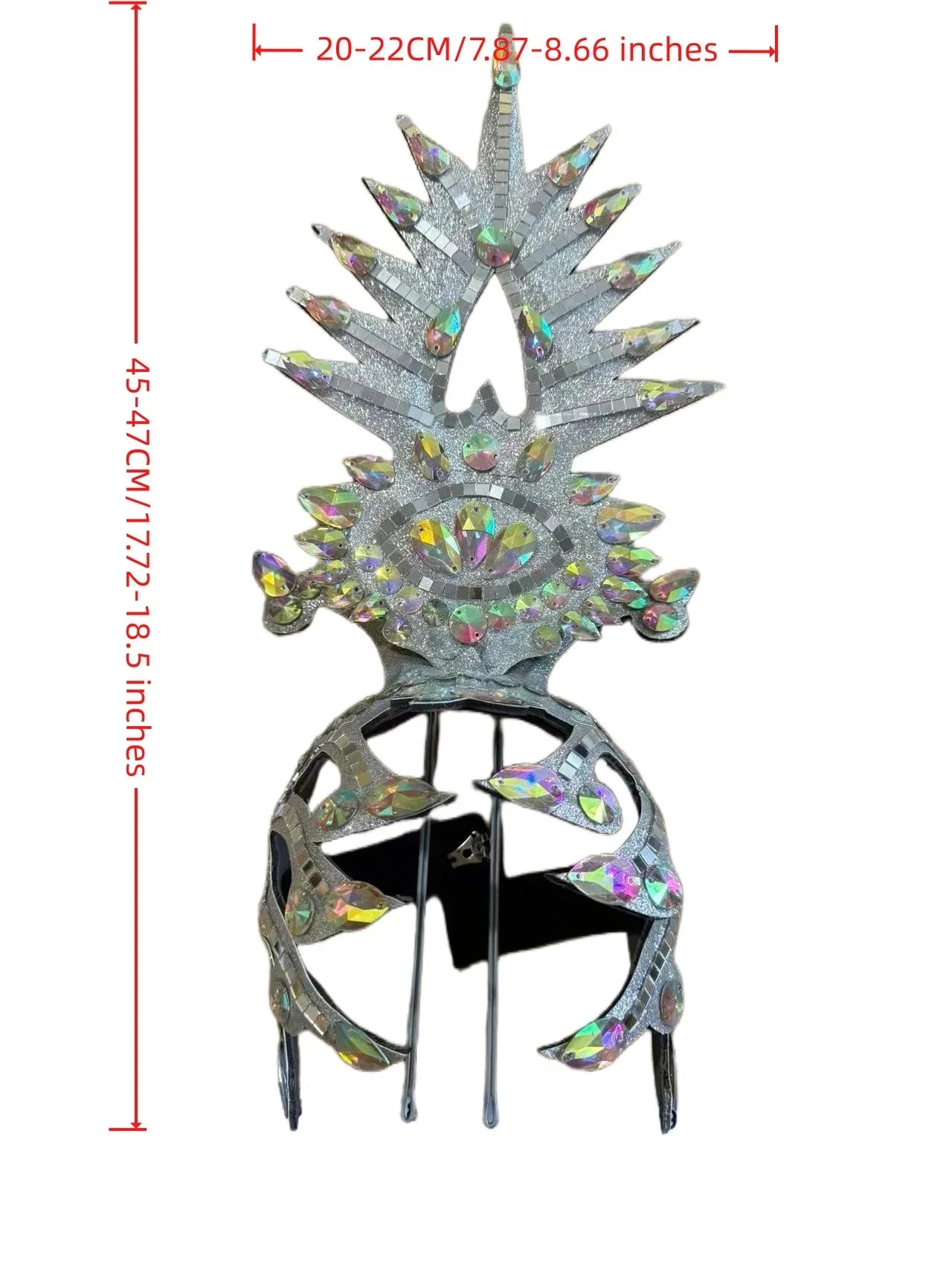 The Stardust Dionysia – Carnival & Samba Feathered Masque Ball Crown by Stardust Starlets