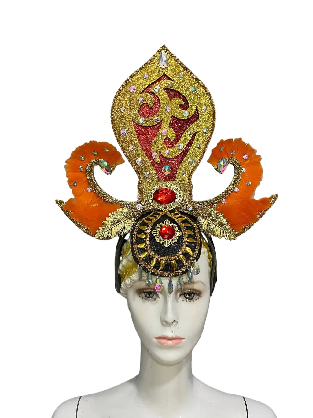 FASHIONABLE AND EXQUISITE HEADDRESS FEATHERS SAMBA DANCE CARNIVAL HALLOWEEN PARTY LATIN DANCE BAR PERFORMANCE HAT MASQUERADE by Stardust Starlets
