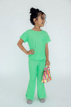 Seafoam Green Scrunchy Bells by Mila & Rose ®