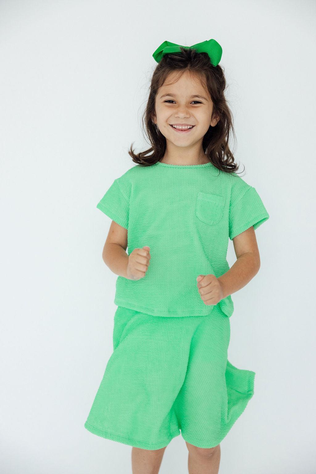 Seafoam Green Scrunchy Pocket Tee by Mila & Rose ®