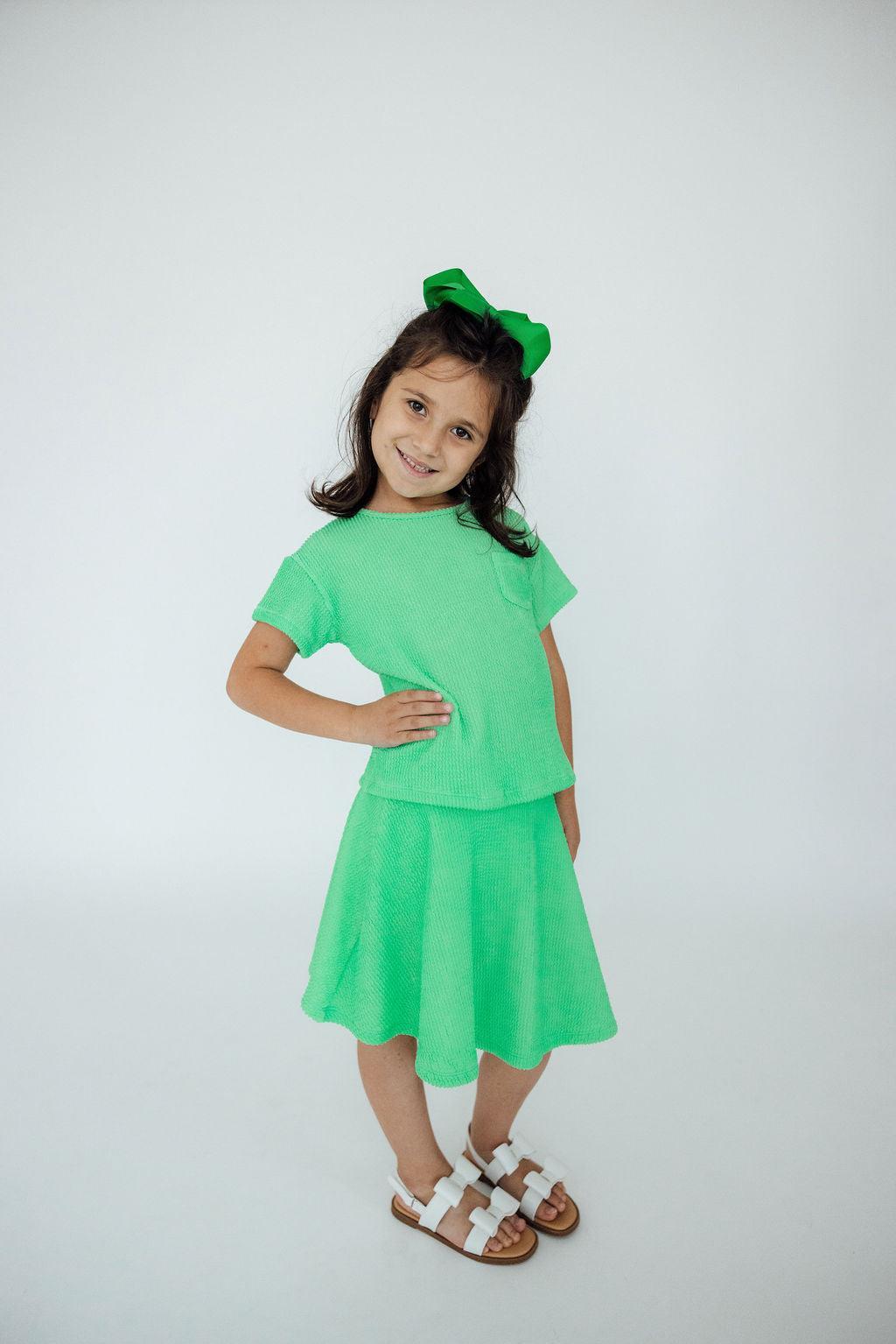 Seafoam Green Scrunchy Pocket Tee by Mila & Rose ®