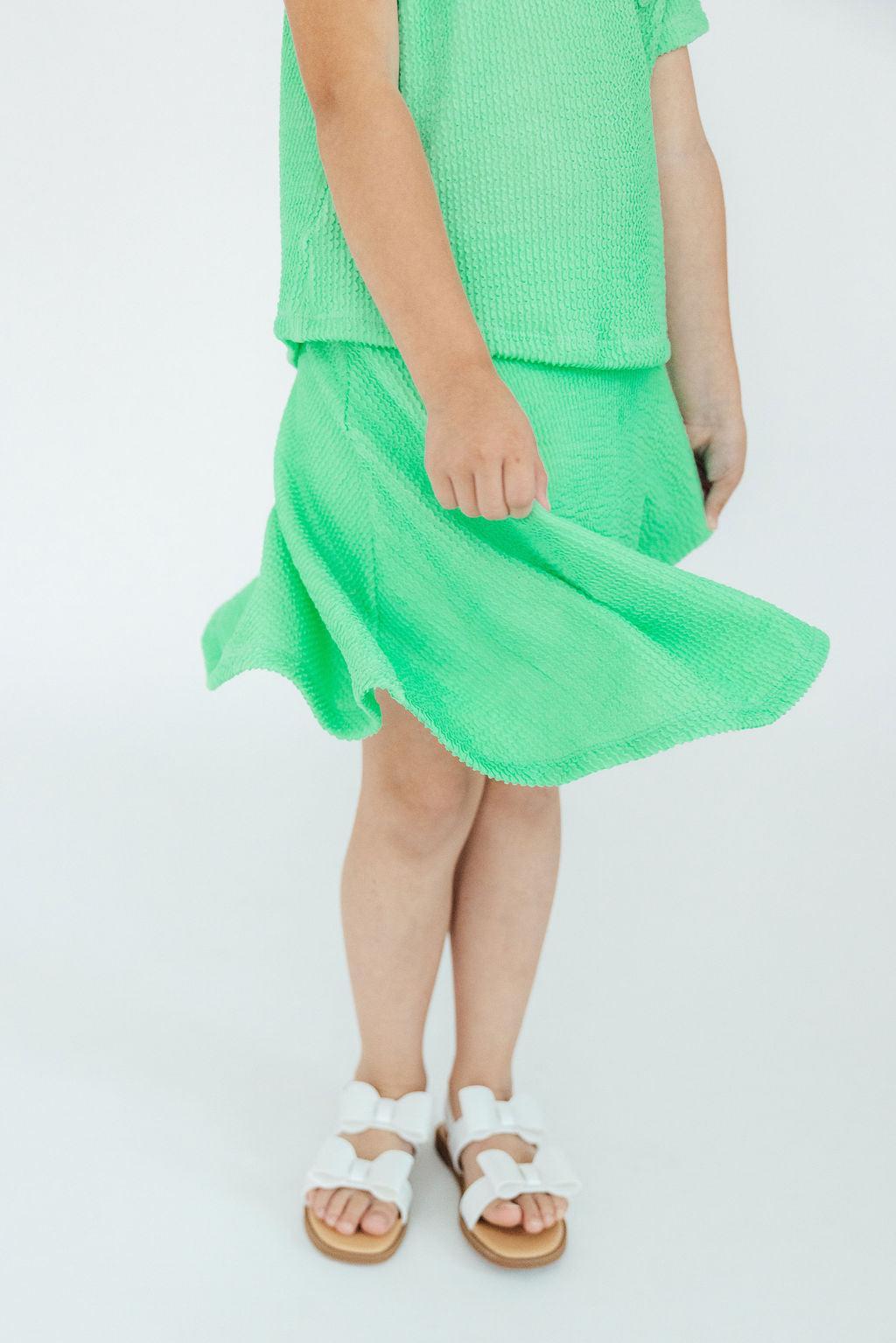 Seafoam Green Scrunchy Twirl Skort by Mila & Rose ®