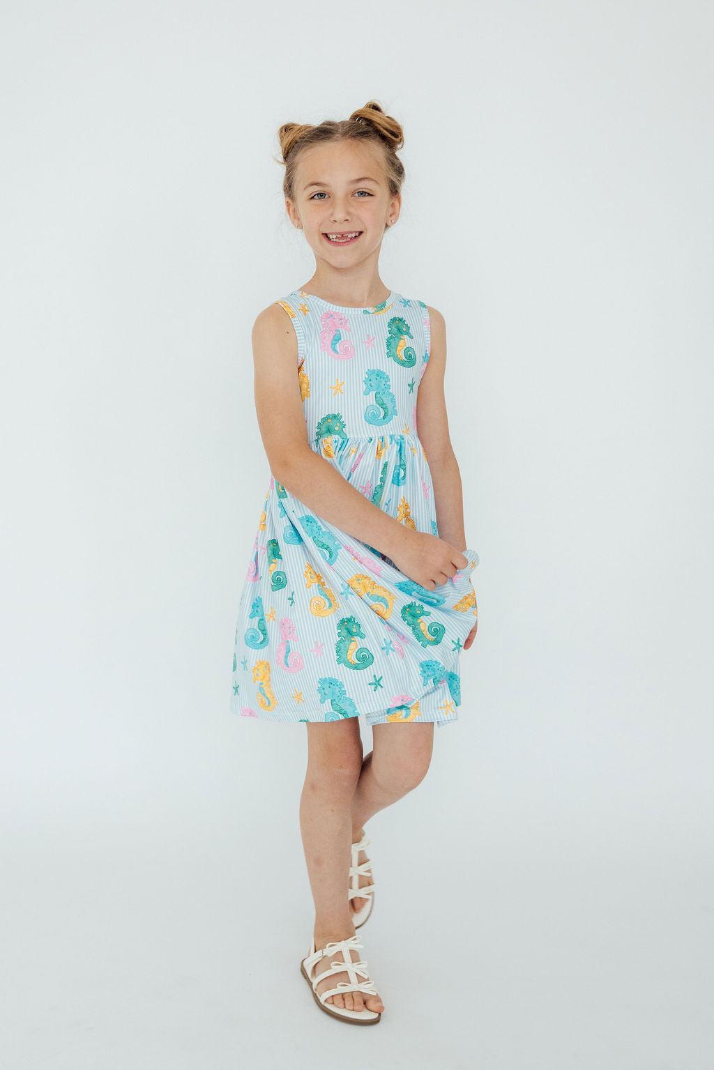 Seahorse Swirl Tank Twirl Dress by Mila & Rose ®