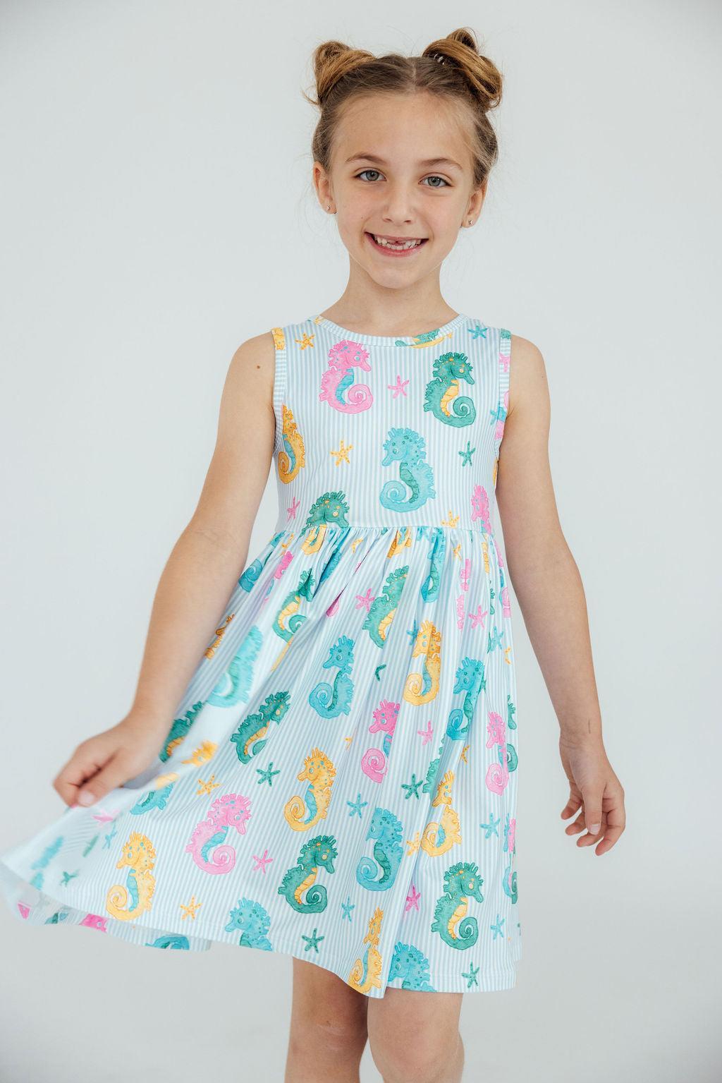 Seahorse Swirl Tank Twirl Dress by Mila & Rose ®