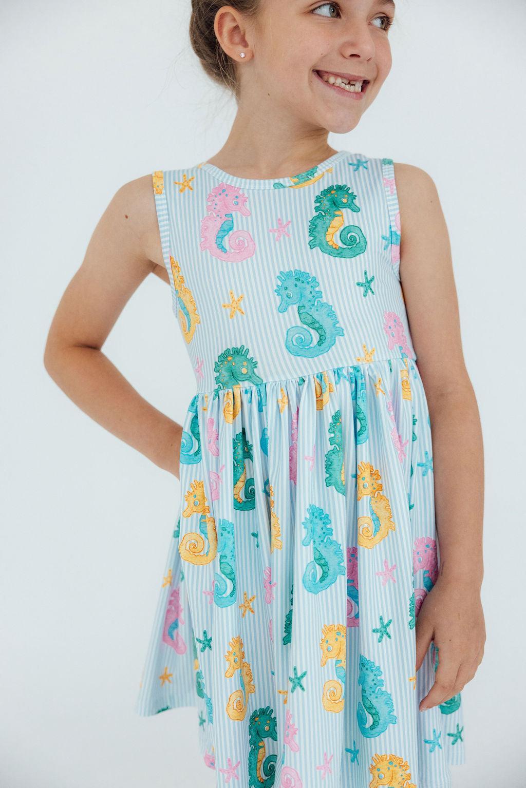 Seahorse Swirl Tank Twirl Dress by Mila & Rose ®