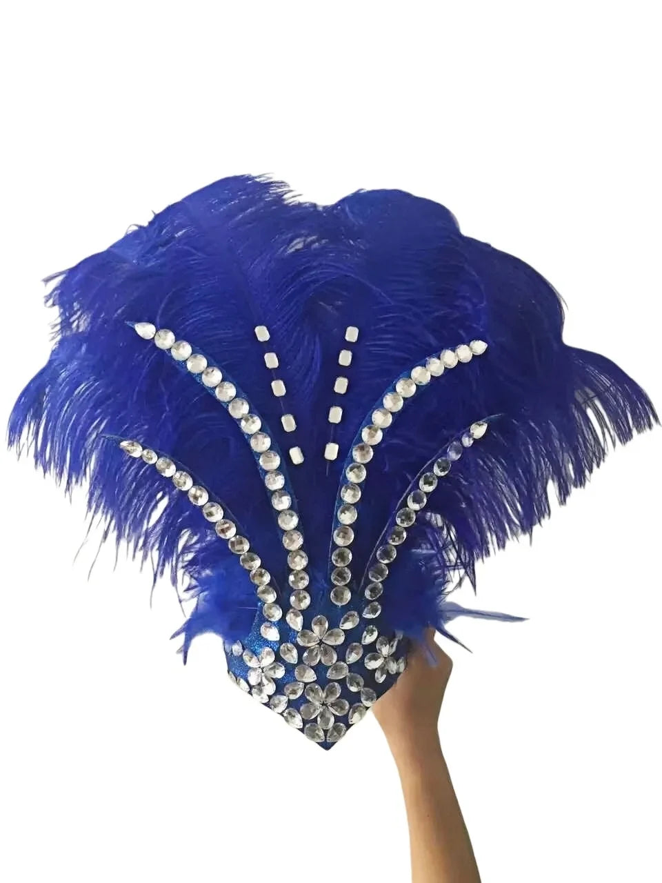 The Stardust Dionysia – Classic Feathered Samba Carnival & Masque Crown by Stardust Starlets