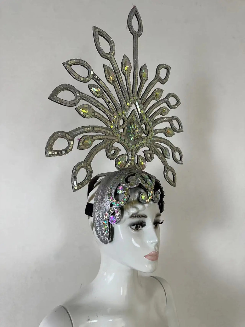 The Stardust Dionysia – Silver Starburst Carnival & Masque Ball Crown by Stardust Starlets
