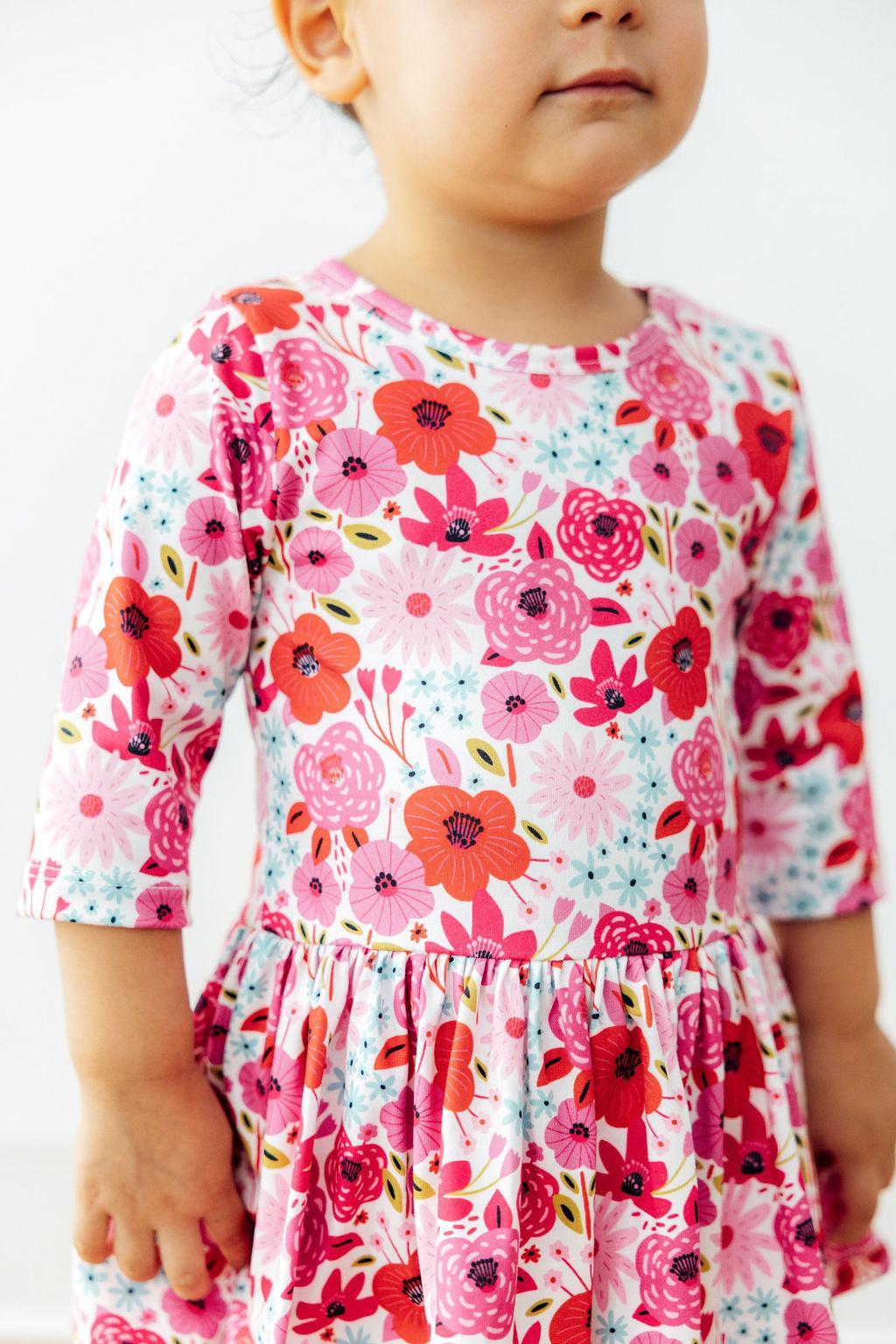 Secret Garden 3/4 Sleeve Twirl Bodysuit by Mila & Rose ®