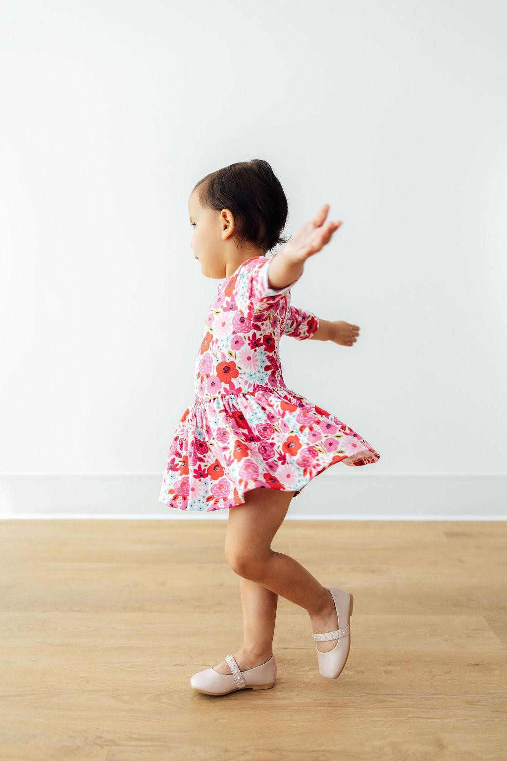 Secret Garden 3/4 Sleeve Twirl Bodysuit by Mila & Rose ®