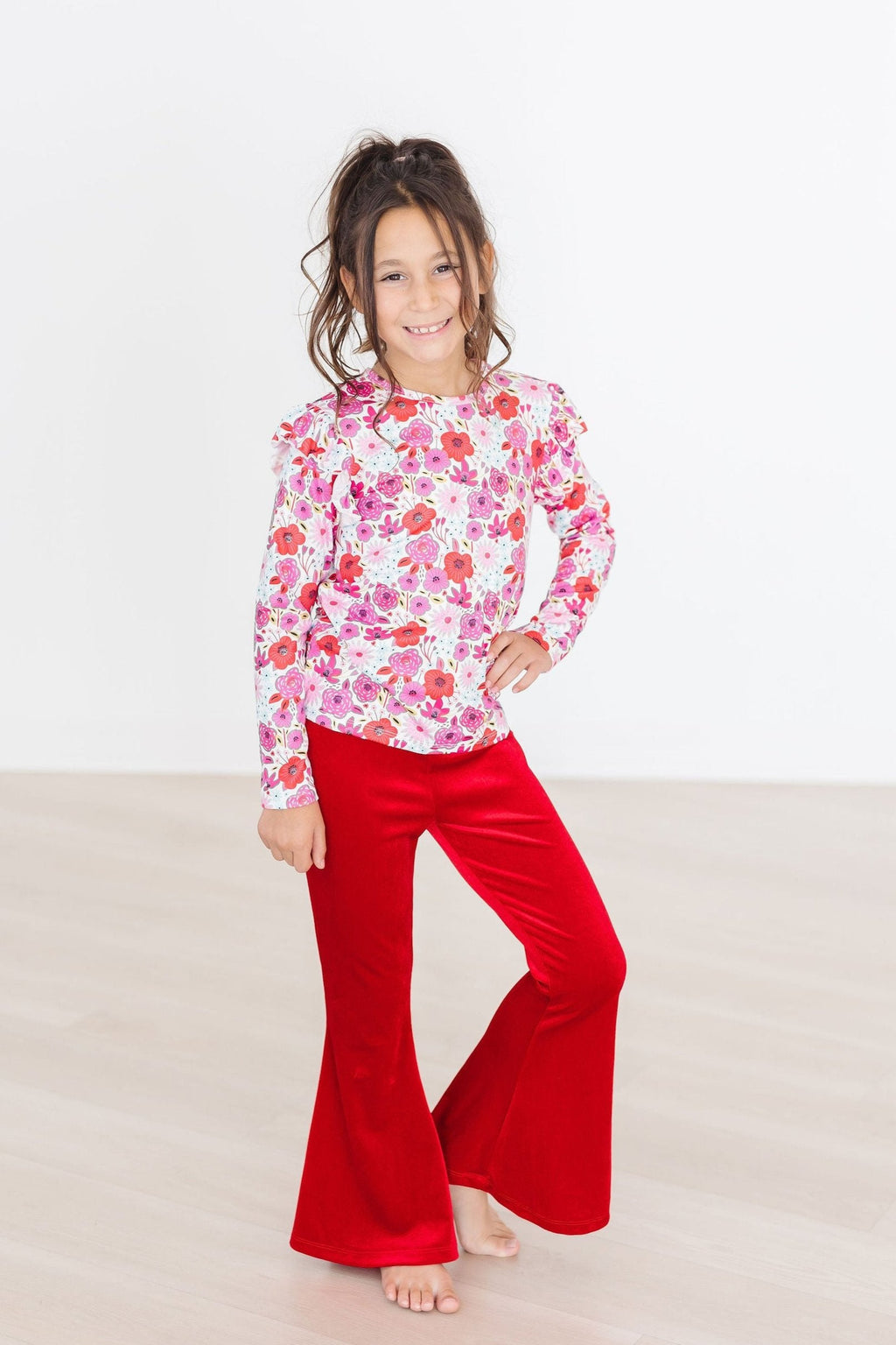 Secret Garden L/S Ruffle Tee by Mila & Rose ®