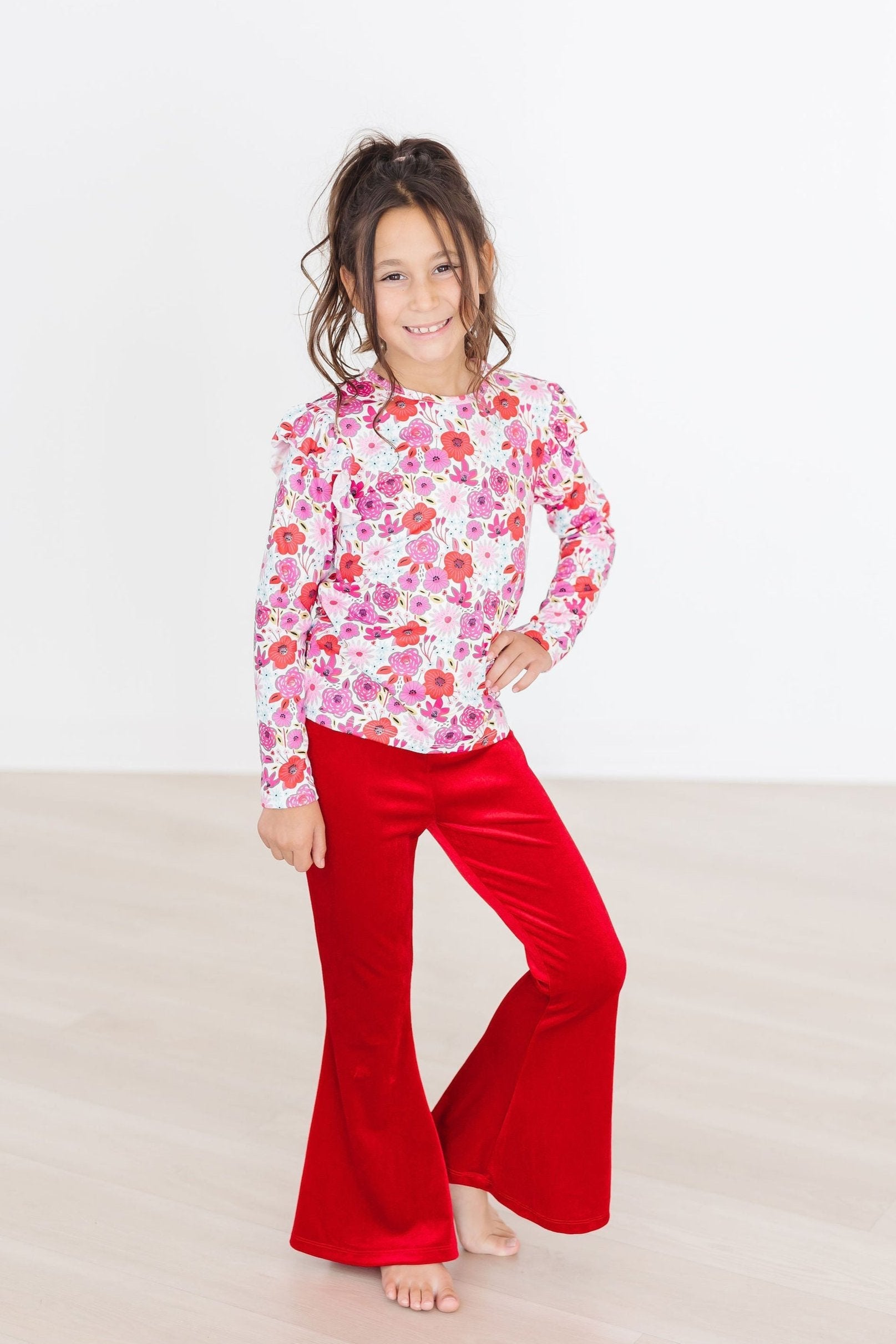 Secret Garden L/S Ruffle Tee by Mila & Rose ®