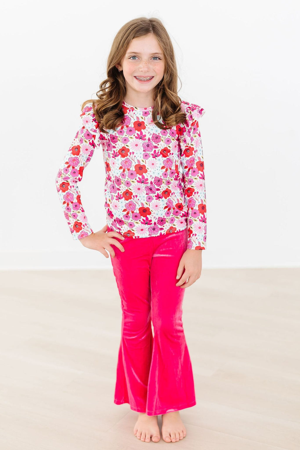 Secret Garden L/S Ruffle Tee by Mila & Rose ®