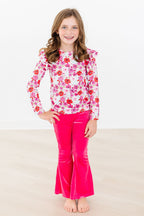 Secret Garden L/S Ruffle Tee by Mila & Rose ®