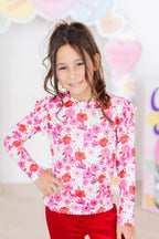 Secret Garden L/S Ruffle Tee by Mila & Rose ®