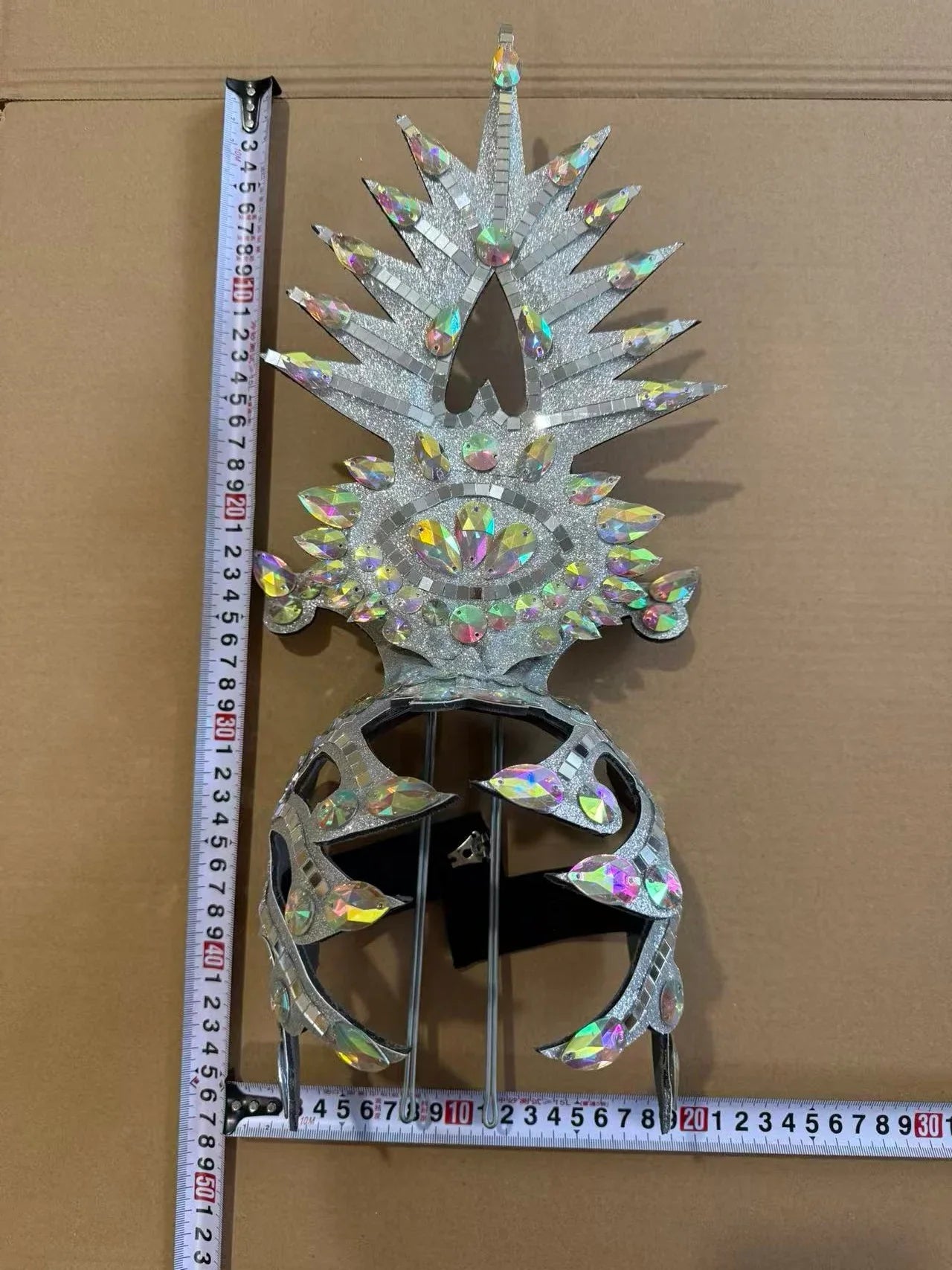 The Stardust Dionysia – Carnival & Samba Feathered Masque Ball Crown by Stardust Starlets