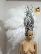 FASHIONABLE AND EXQUISITE HEADDRESS FEATHERS SAMBA DANCE CARNIVAL HALLOWEEN PARTY LATIN DANCE BAR PERFORMANCE HAT MASQUERADE by Stardust Starlets