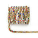 The Stardust Triple Crown – 3-Row Glass Crystal Rhinestone Cup Chain Trim by Stardust Starlets