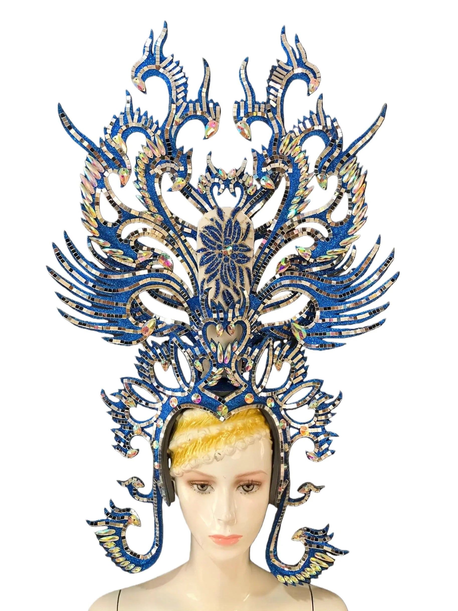 Brazil Rio Spanish Cuba Santiago Havana Venice Dionysia carnival Float Mask dress masque ball costume samba Golden Crown by Stardust Starlets