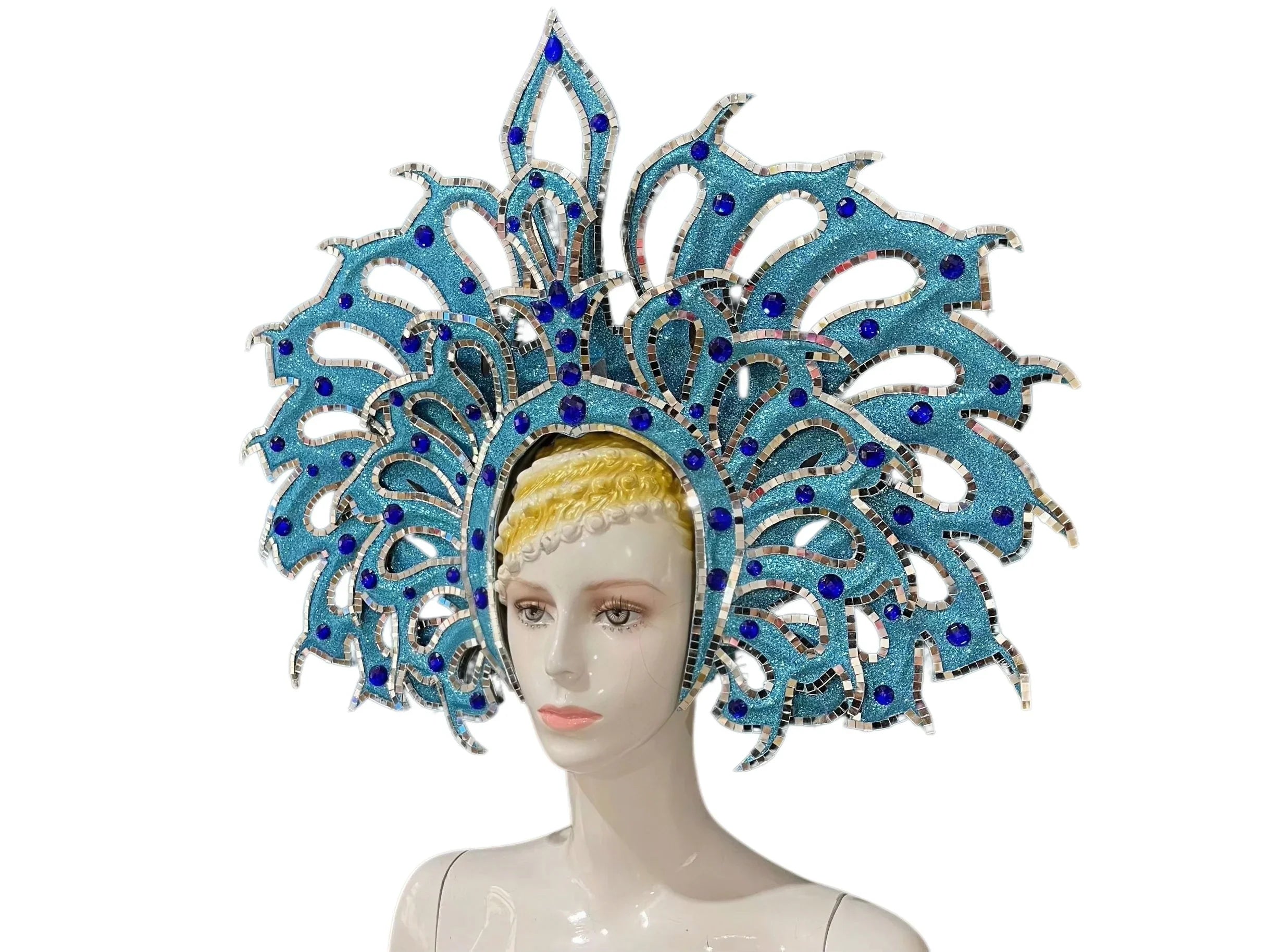 Brazil Rio Spanish Cuba Santiago Havana Venice Dionysia carnival Float Mask dress masque ball costume samba Golden Crown by Stardust Starlets