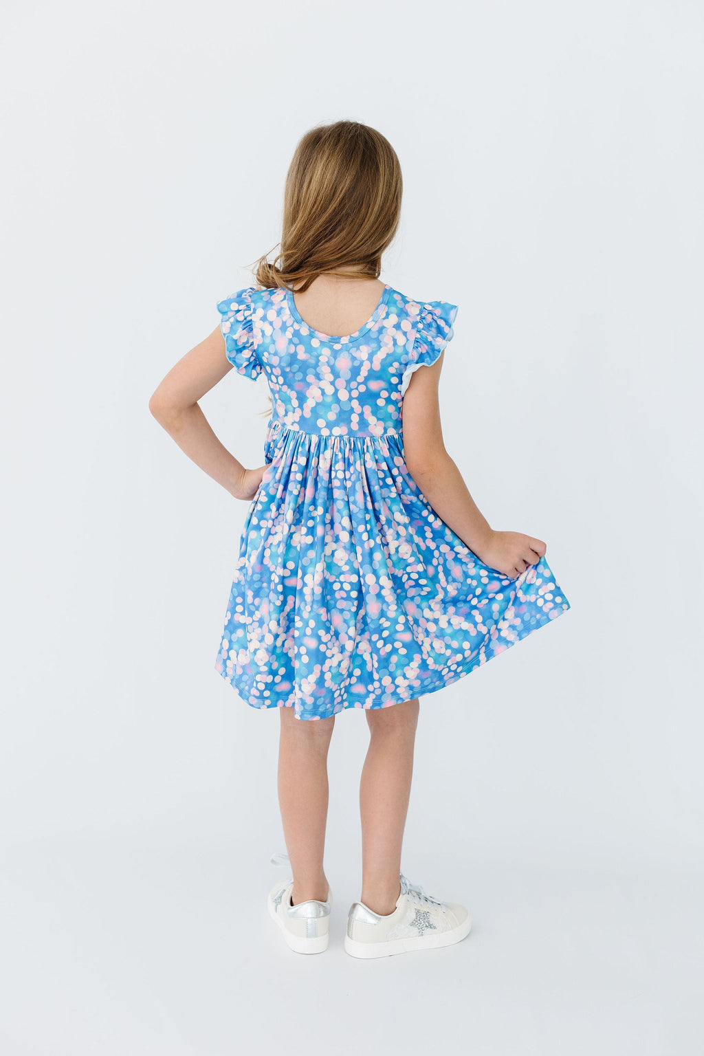 Shimmer & Shine Flutter Sleeve Twirl Dress by Mila & Rose ®