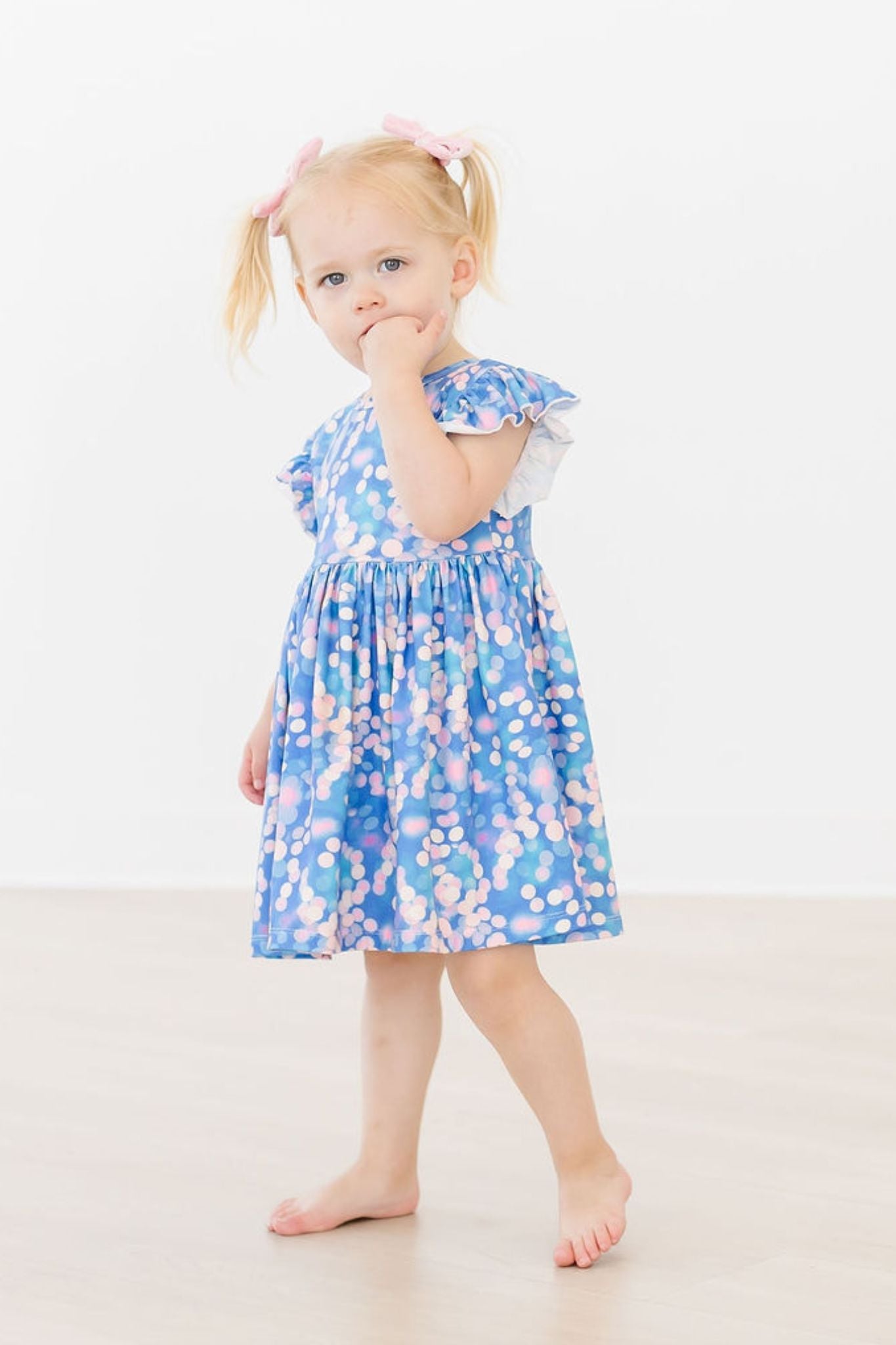 Shimmer & Shine Flutter Sleeve Twirl Dress by Mila & Rose ®