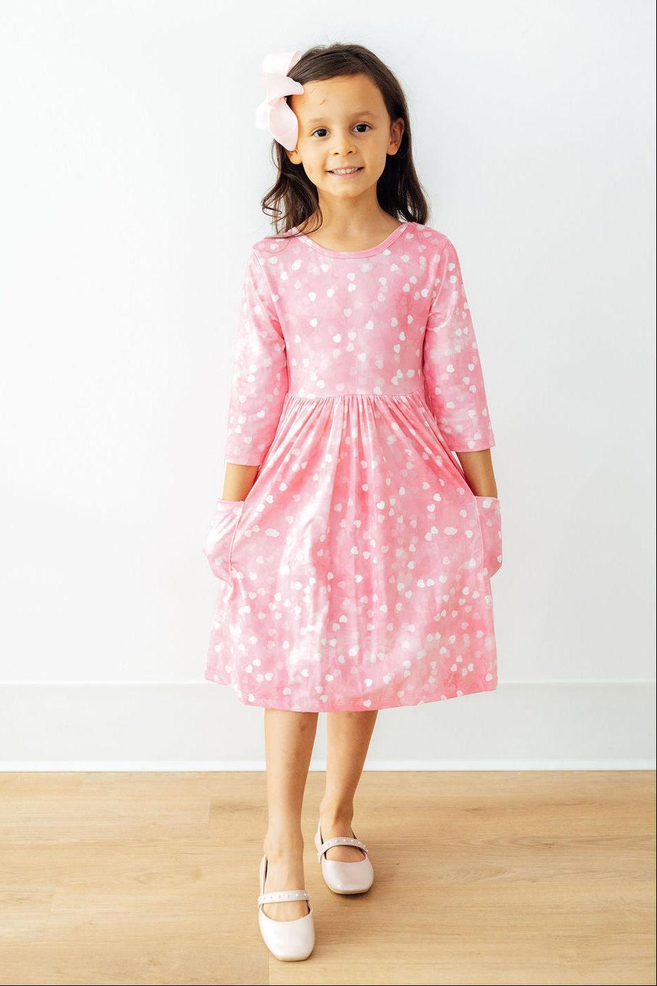Shine Bright 3/4 Sleeve Pocket Twirl Dress by Mila & Rose ®