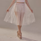 Short Soft White Tulle Skirt for Women , Flowy Mini Tulle Skirt, Bridal Party Skirt, Bachelorette Skirt by Bridal Port