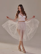 Short Soft White Tulle Skirt for Women , Flowy Mini Tulle Skirt, Bridal Party Skirt, Bachelorette Skirt by Bridal Port