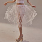 Short Soft White Tulle Skirt for Women , Flowy Mini Tulle Skirt, Bridal Party Skirt, Bachelorette Skirt by Bridal Port