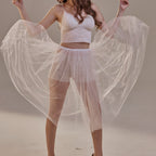 Short Soft White Tulle Skirt for Women , Flowy Mini Tulle Skirt, Bridal Party Skirt, Bachelorette Skirt by Bridal Port