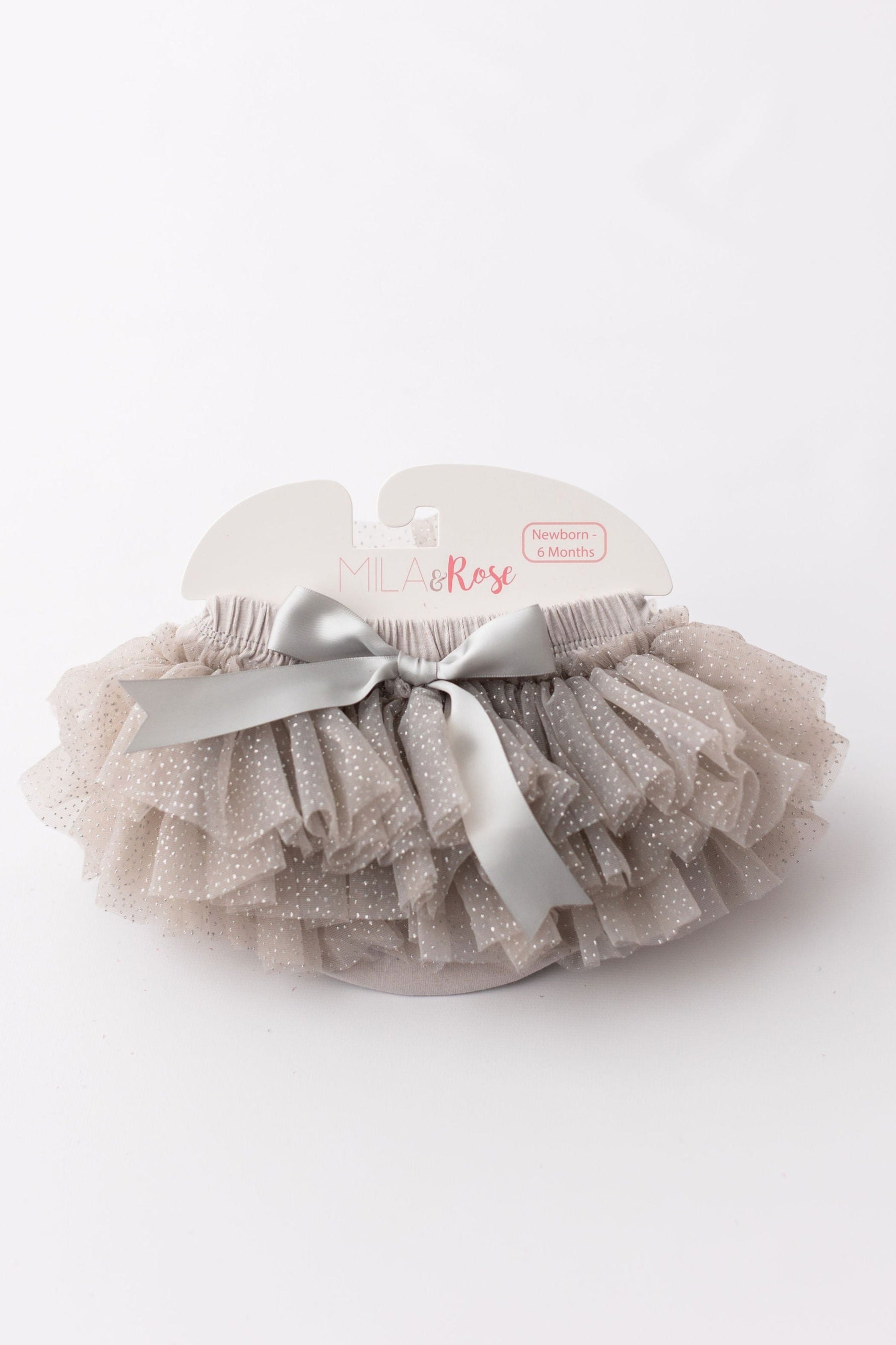 SALE Silver Glitter Ruffle Tutu Bloomer by Mila & Rose ®