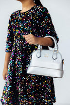 SALE Silver Metallic Girl's Crossbody Purse by Mila & Rose ®