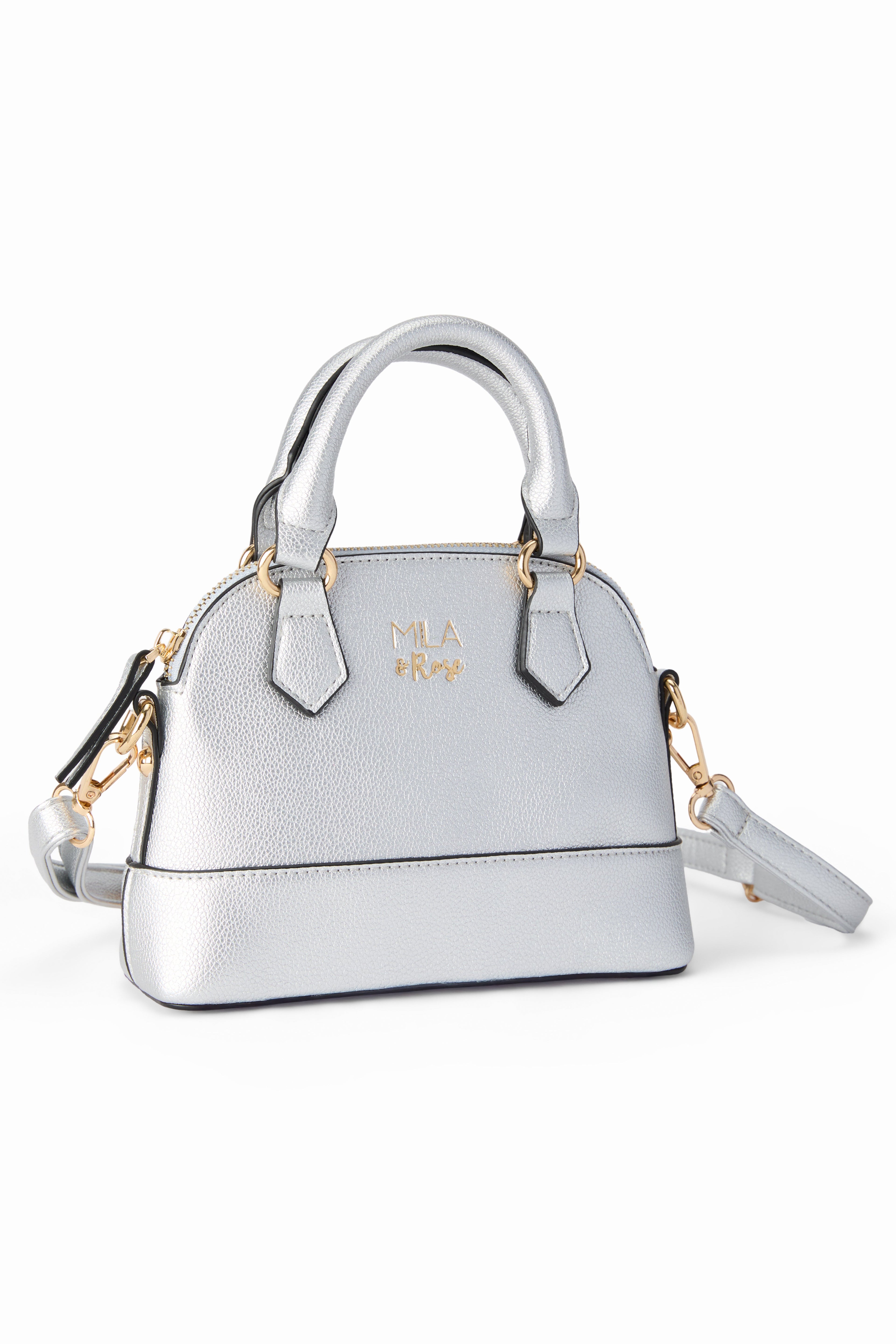 SALE Silver Metallic Girl's Crossbody Purse by Mila & Rose ®