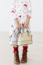 SALE Silver Metallic Girl's Crossbody Purse by Mila & Rose ®