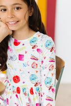 Smarty Pants 3/4 Sleeve Pocket Twirl Dress by Mila & Rose ®