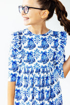 Southern Belle 3/4 Sleeve Ruffle Twirl Dress by Mila & Rose ®