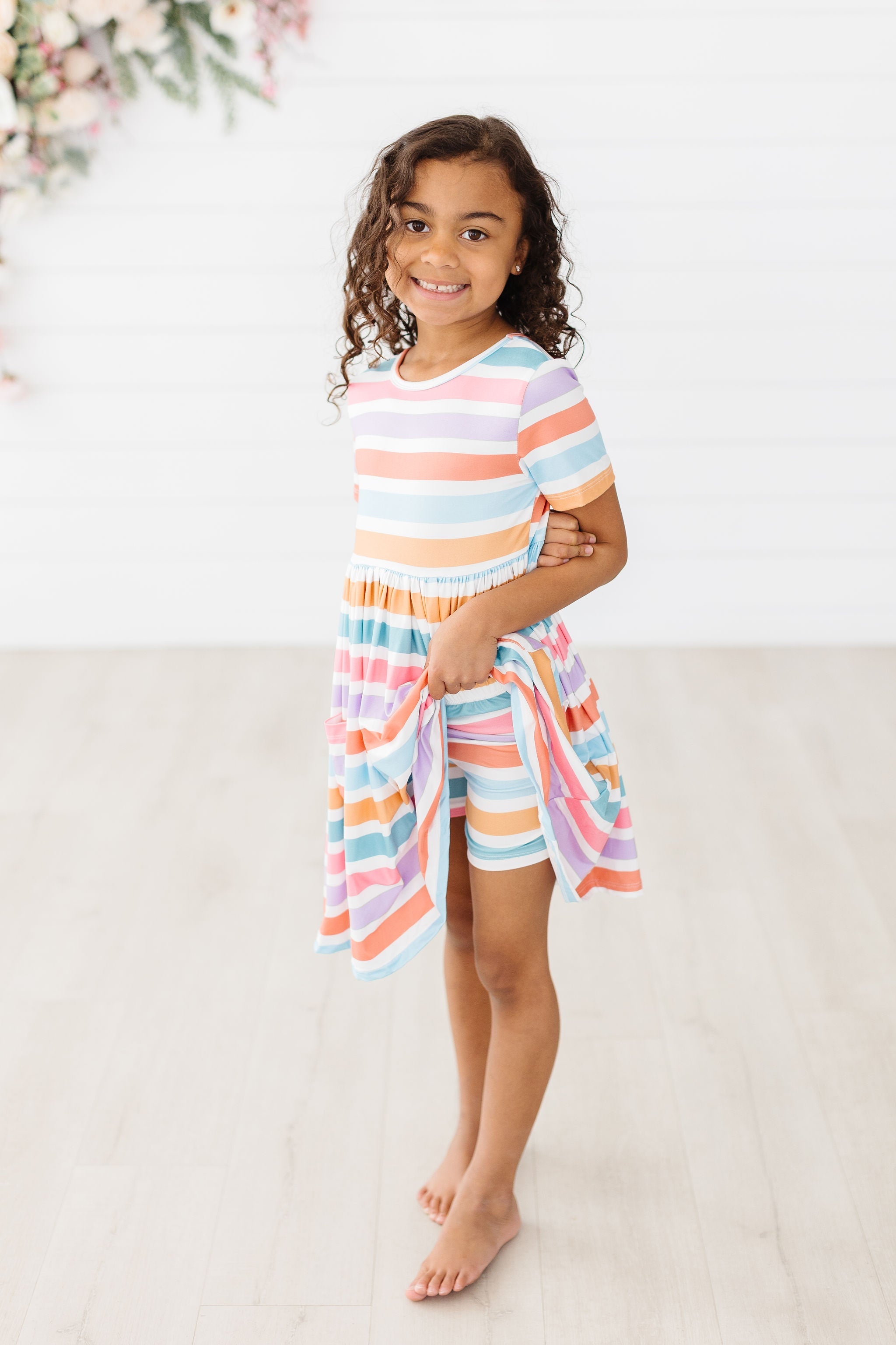 Spring Stripes Twirl Shorts by Mila & Rose ®