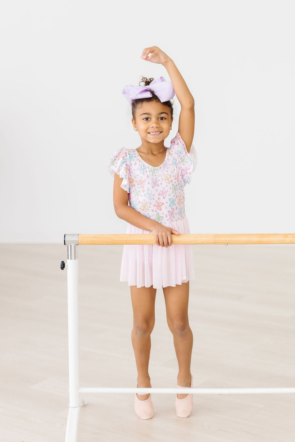 Springtime Bows S/S Twirl Leotard by Mila & Rose ®