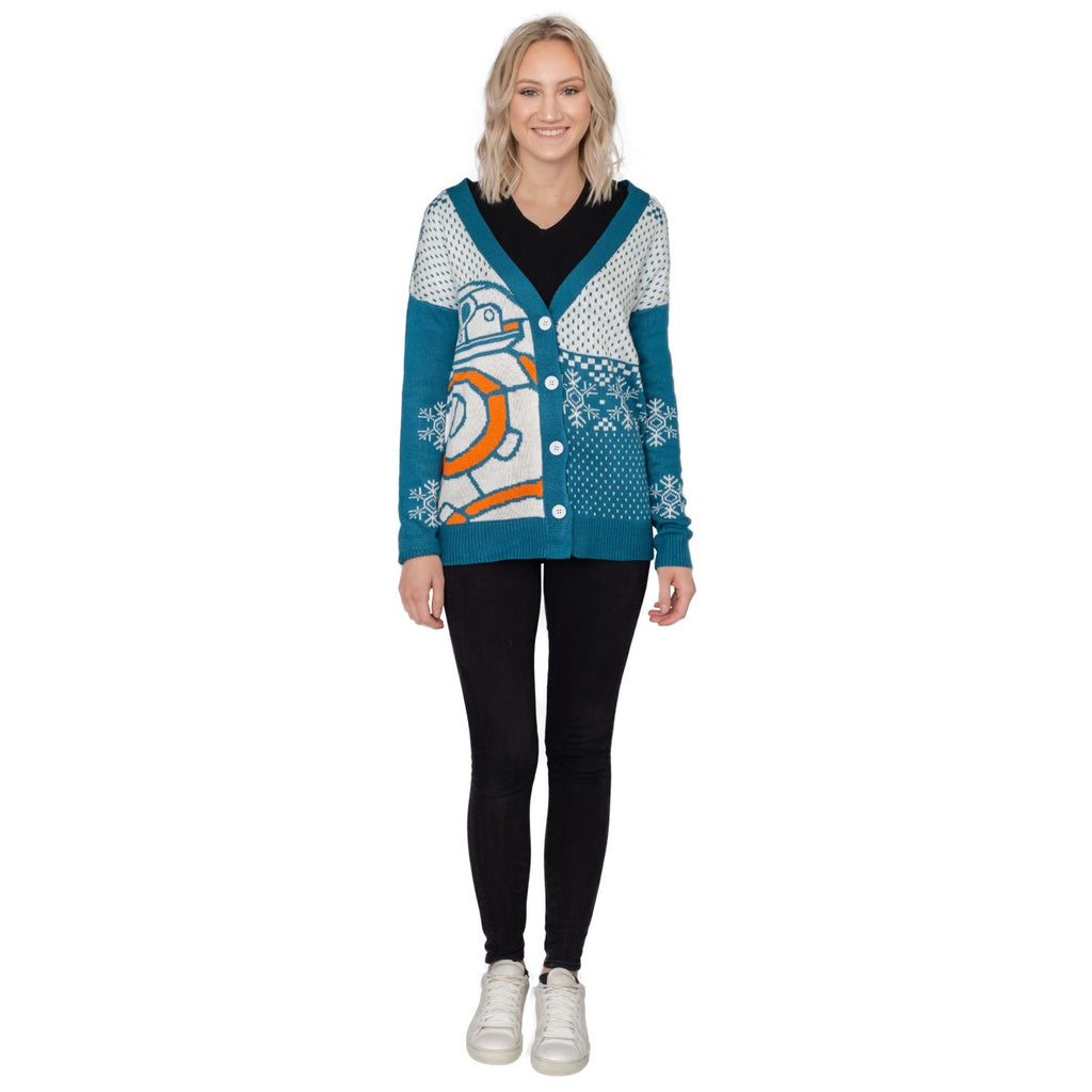 Adult Unisex BB8 Star Wars Ugly Christmas Cardigan Sweater by TVStoreOnline