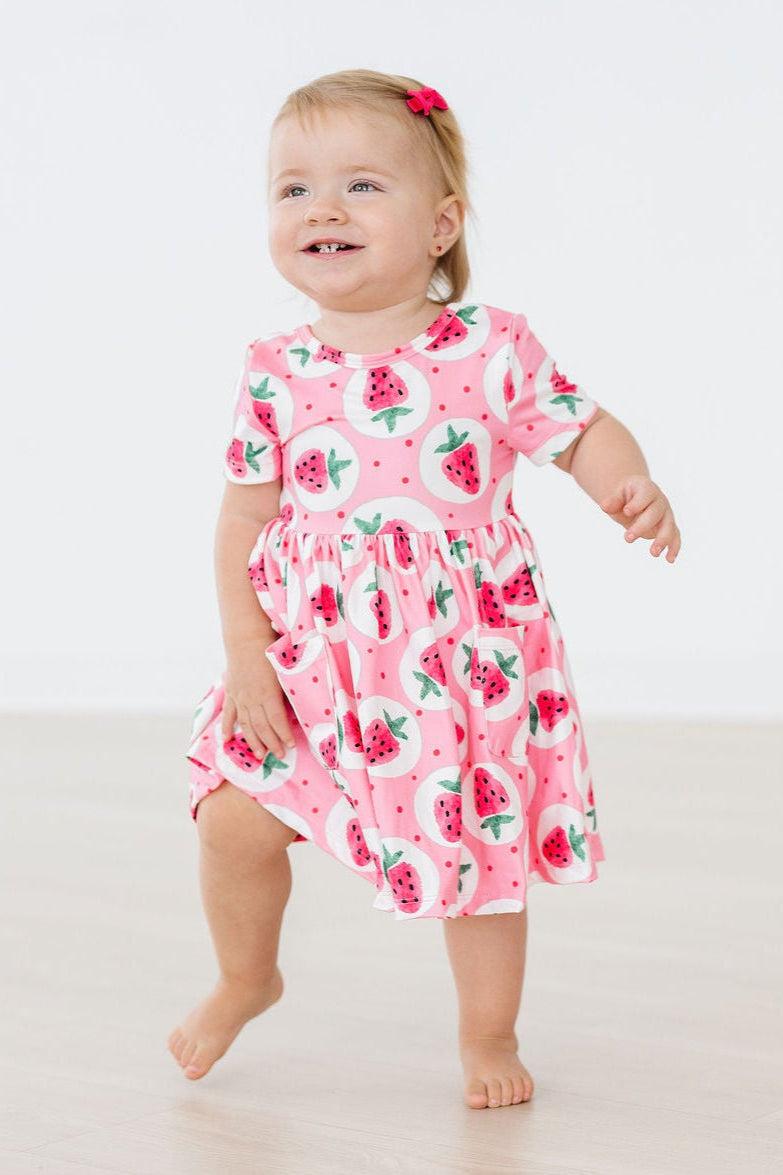Strawberry Fields S/S Pocket Twirl Dress by Mila & Rose ®